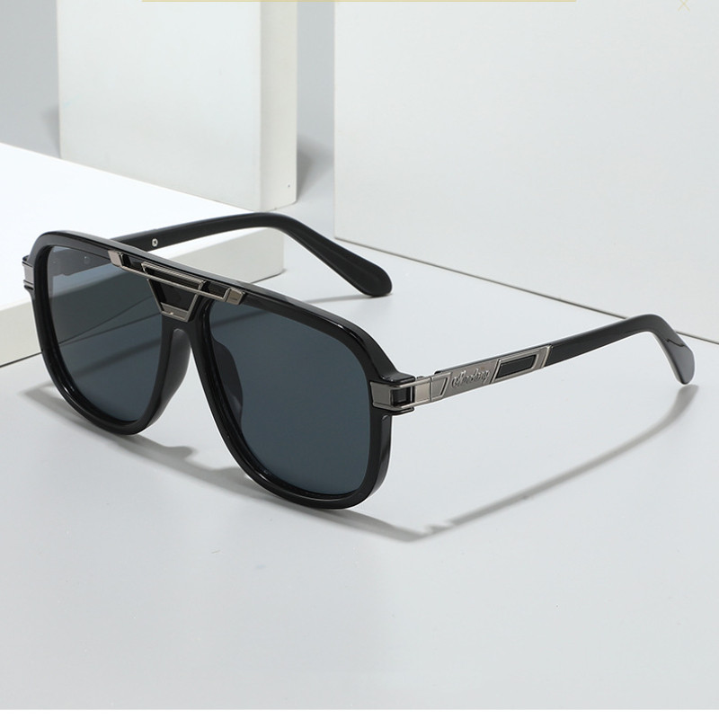 แว่นตาใหม่ Retro Double Beam Pilot แว่นตากันแดดแฟชั่นตากันแดดแว่นตาอเนกประสงค์ผู้ชาย