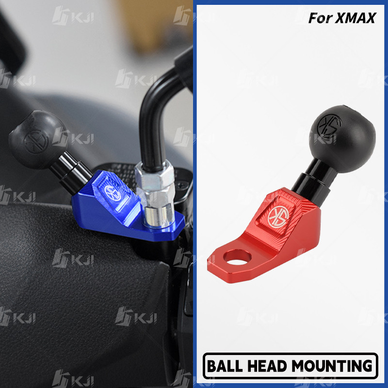 สําหรับ Yamaha XMAX 300/250/125/400/TECH MAX Ball Head Mount ผู้ถือโทรศัพท์อะแดปเตอร์ฐานอุปกรณ์เสริม