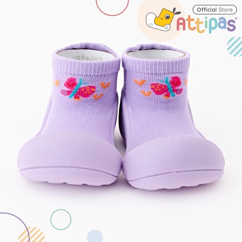 Attipas Functional Baby Shoes Prewalker Shoes - Butterfly Purple