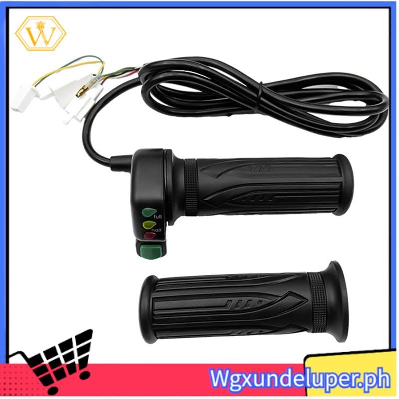 WWUXING Twist Throttle Ebike Twist Throttle 29DX พร้อมระดับแบตเตอรี่ตัวบ่งชี้ไฟและสวิตช์เปิด/ปิดแตร