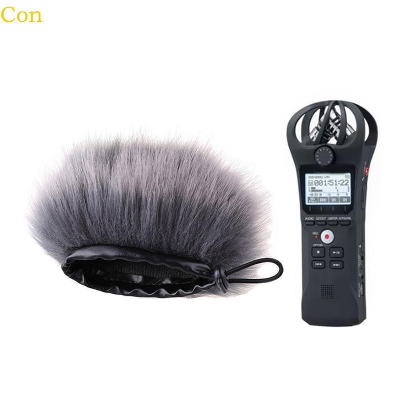 Con Furry ไมโครโฟนบันทึกเสียง ติดกระจกหน้าบ้าน สําหรับ Zoom H1N Handy Recorder