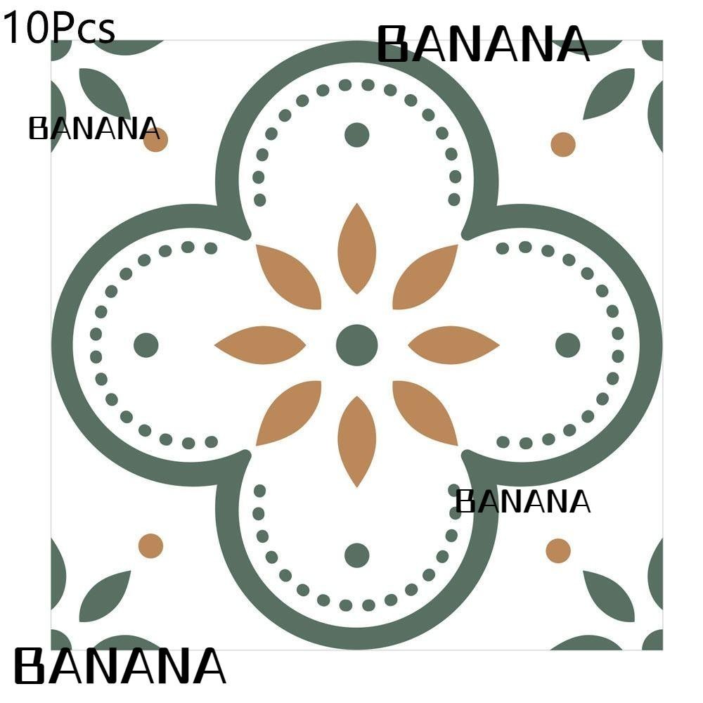 Banana1 กระเบื้องปูพื้น PVC มีกาวในตัว ลายดอกไม้ หลากสี สําหรับตกแต่งผนังบ้าน DIY