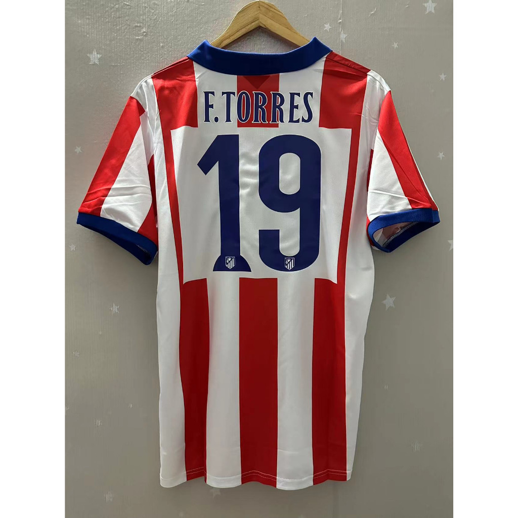 14-15 Atletico Madrid F.TORRES ARDA Mandzukic คุณภาพสูง Home Retro ฟุตบอล Jersey เสื้อยืดที่กําหนดเอง