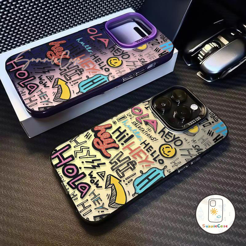 ตัวอักษรการ์ตูนดูเดิลน่ารักคู่รัก คู่การ์ตูน สําหรับ iPhone 11 14 15 7Plus 12 13 Pro Max 6 7 14 8 15 6s Plus XR XS MAX X