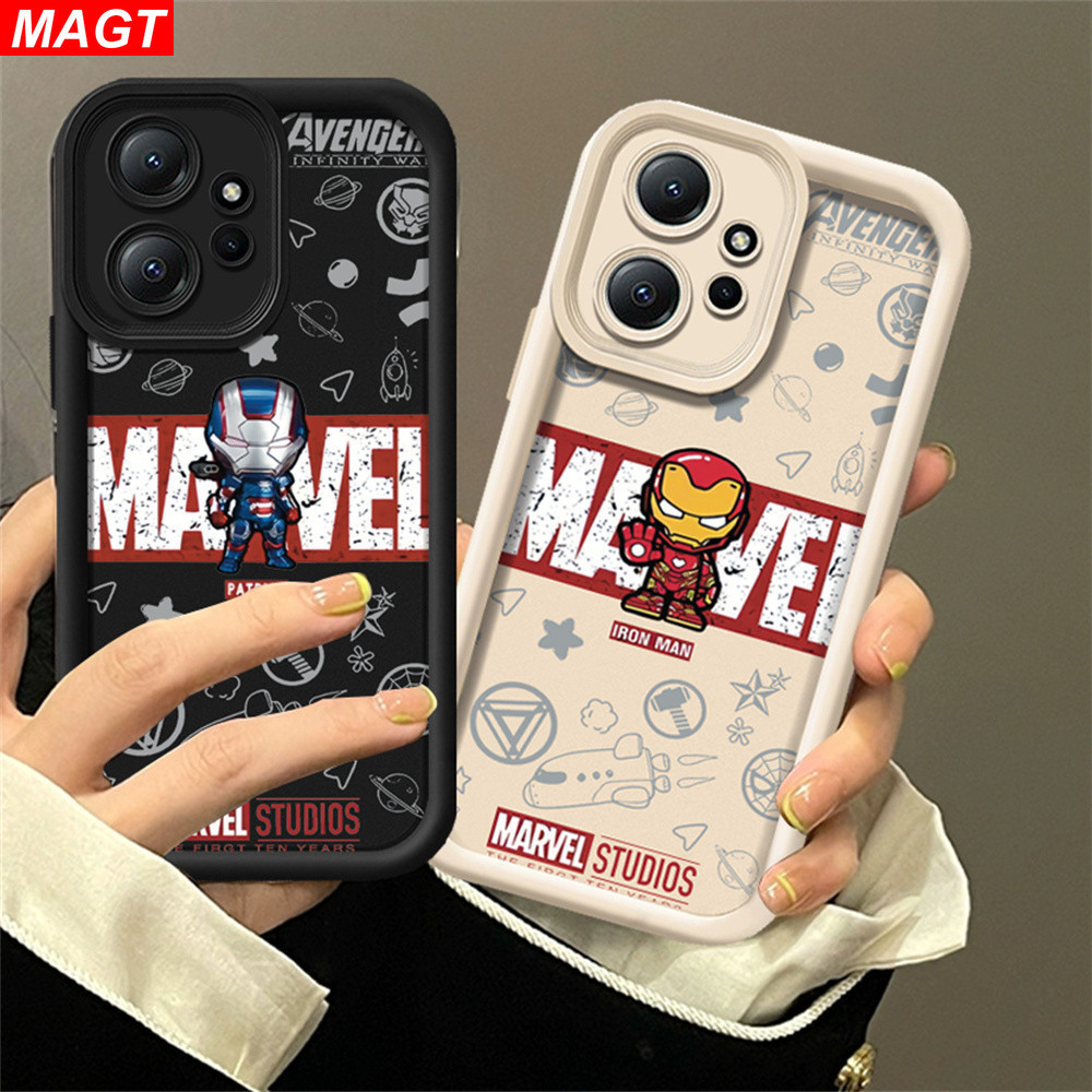 Redmi 14C A3 12C 10C หมายเหตุ 13 12 Pro 10A 9C 9A 9T A2 A1 Note11S 10S 9 9S 9Pro POCO X5 M5S M3 X3 Pro Marvel Series การ์ตูนภาพประกอบเคสโทรศัพท์นุ่ม MAGT