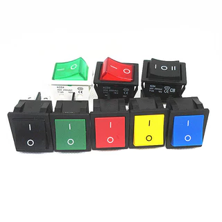 เครื่องเชื่อมไฟฟ้า สวิตช์โยก กระแสไฟสูง 40A KCD4 พร้อมไฟ สี่ขา สีแดง สีเขียว