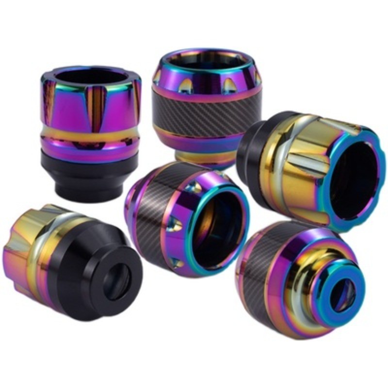 Ronxmor ใหม่ ถ้วยโช๊คอัพหน้า คาร์บอนไฟเบอร์ ไทเทเนียม กันตก สําหรับรถจักรยานยนต์ สกูตเตอร์ไฟฟ้า