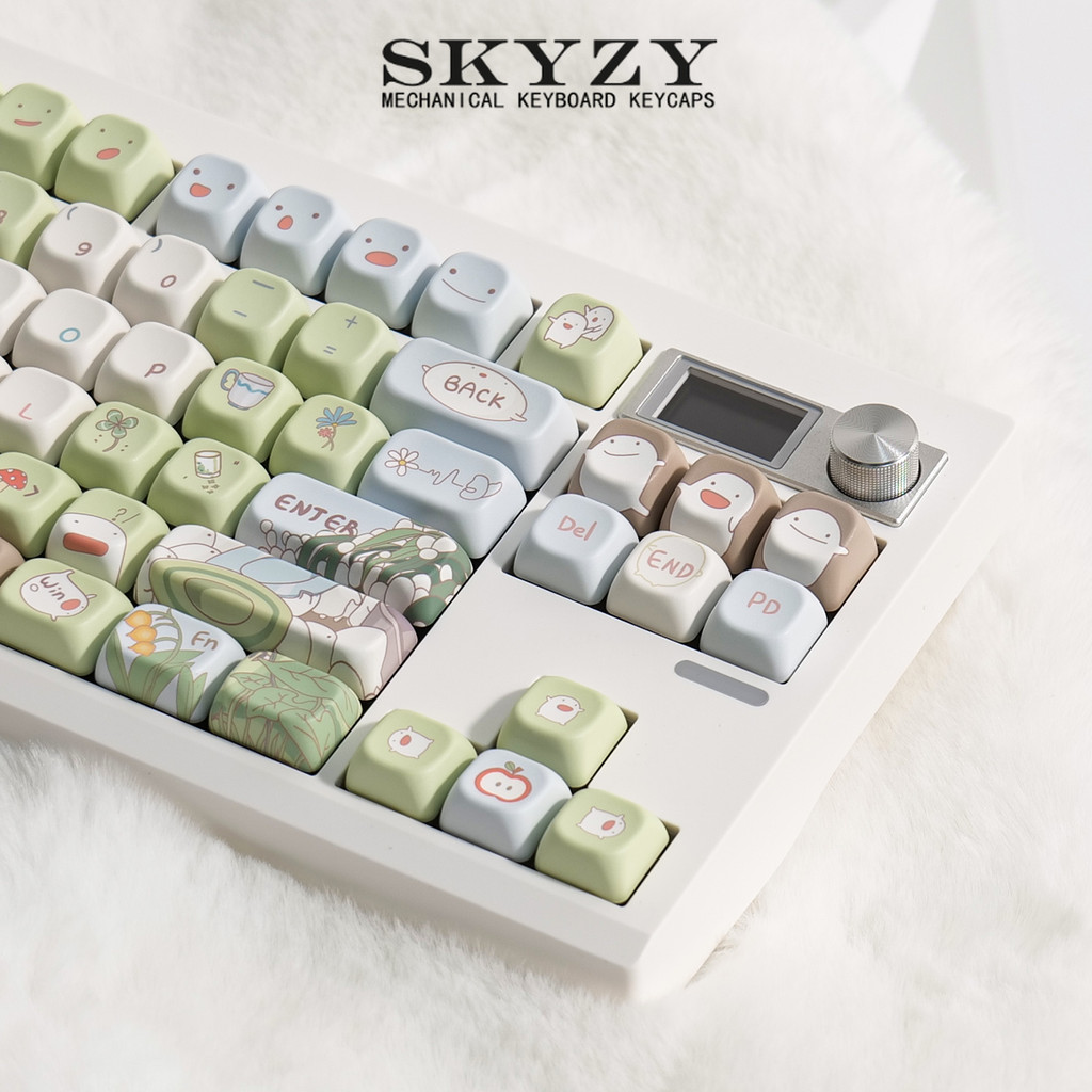 Walla Walla Keycaps Cute SOA Profile The Boy and the Heron anime PBT Dye Sub Mechanical Keyboard Keycap