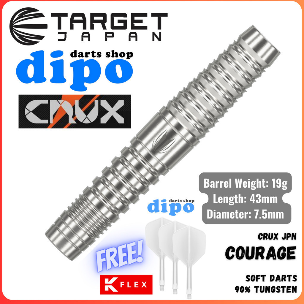 TARGET CRUX JPN COURAGE (90% Tungsten) - TARGET Soft Darts