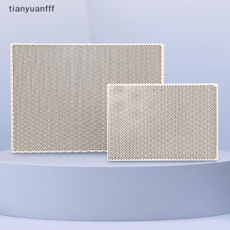 Tianyuanfff แผ่นบอร์ดเซรามิค มีฉนวนกันความร้อน ลายรังผึ้ง พร้อมรู 1 ชิ้น