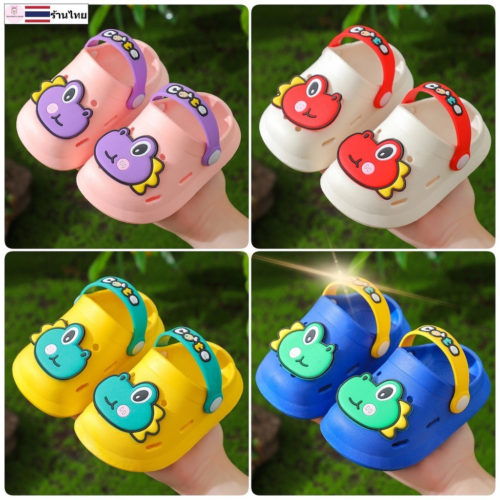 XX107 รองเท้ารัดส้นเด็กหัวโตรองเท้าแตะเด็ก  ใสเที่ยว ยางนิ่ม เบา ใส่สบาย (มีพร้อมส่งในไทย)