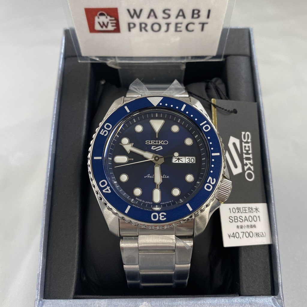 [Authentic★Direct from Japan] SEIKO SBSA001 Unused 5Sports  Automatic Hardlex Navy SS Analog Men Wrist watch นาฬิกาข้อมือ