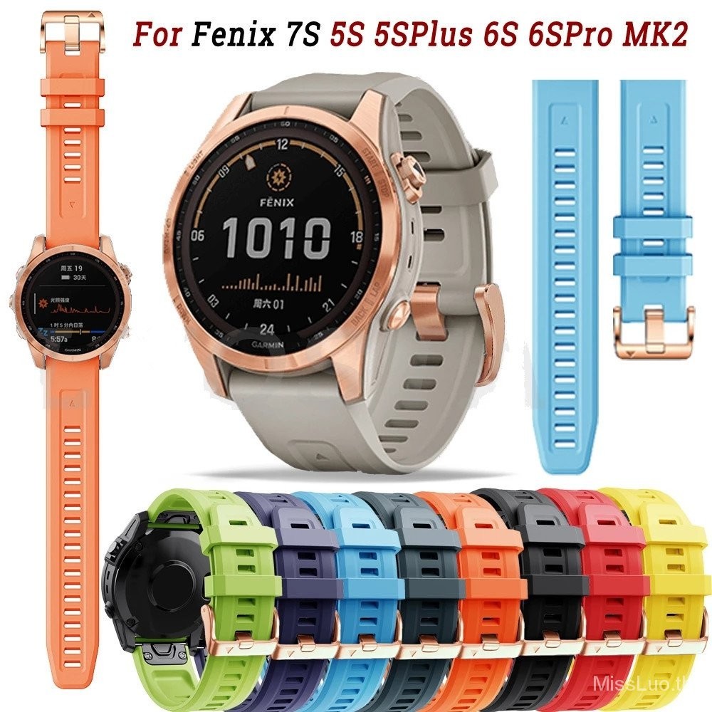 สายนาฬิกาข้อมือซิลิโคน ปลดไว 20 มม. สําหรับ Garmin Fenix 6S Pro 5S Smartwatch band 20 มม. Garmin Fenix 7S