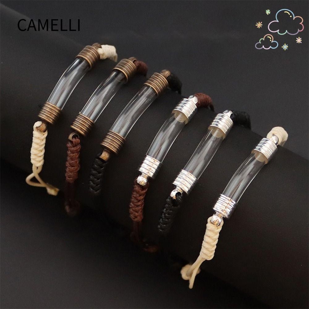 Camelli สร้อยข้อมือ จี้ขวดน้ําหอม ปรับขนาดได้ DIY