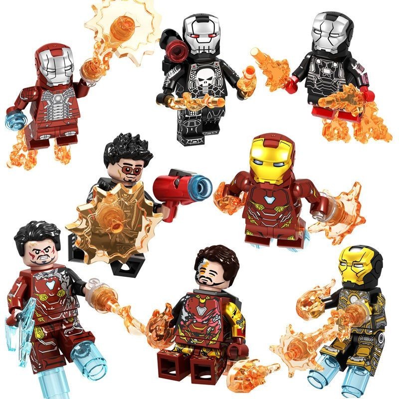 ใช ้ งานร ่ วมกับ Lego Avengers Endgame Iron Man Mark Base War Building Blocks เครื ่ องประกอบ Minifigure 2VYO