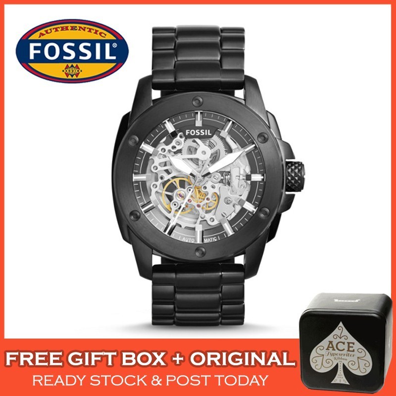 Fossil ME3080 Modern Machine Automatic Skeleton Dial Men Watch Jam Tangan Lelaki