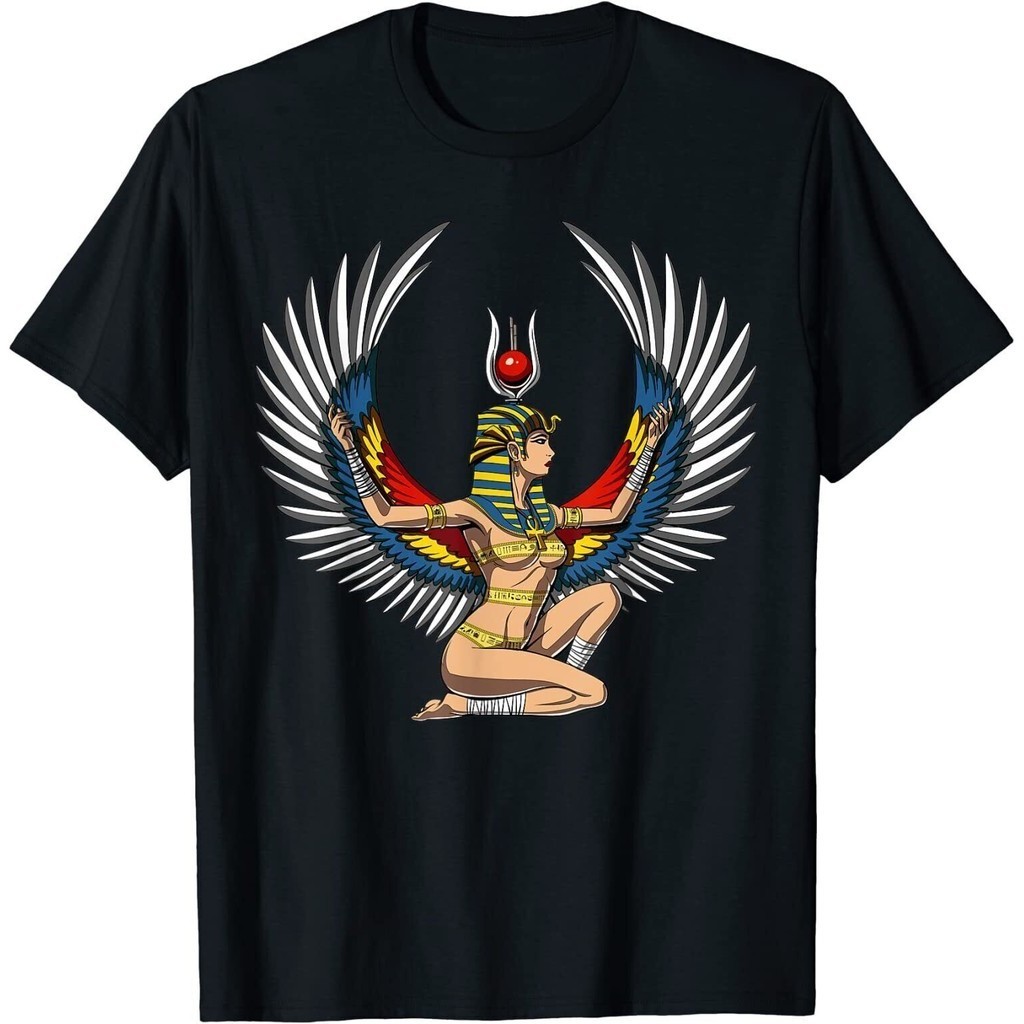 Egyptian Goddess Isis Queen Pharaoh Hieroglyphs Mythology เสื้อยืดคลาสสิก