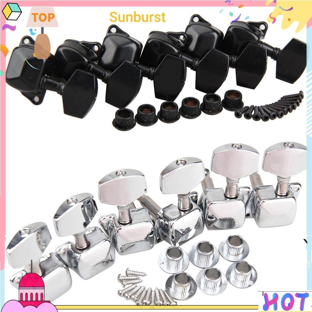 3l3r คีย ์ ปรับแต ่ งกีตาร ์ Chrome กีตาร ์ String Tuning Key เครื ่ องดนตรีอะไหล ่ [Sunburst11.th ]