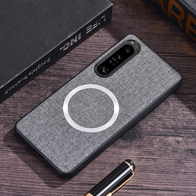 หรูหราพรีเมี่ยมหนังแม่เหล็กสําหรับ Sony Xperia 1 5 10 IV III V VI กันกระแทก PU เคสโทรศัพท์ไร้สายชาร์จปกหลัง