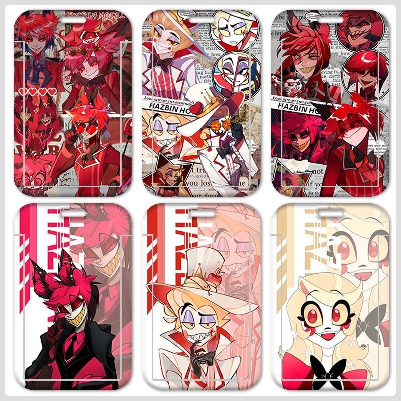 Hazbin Hotel Alasto Lucifer Angel Holder สําหรับบัตรนักเรียน รถบัส และโรงเรียน