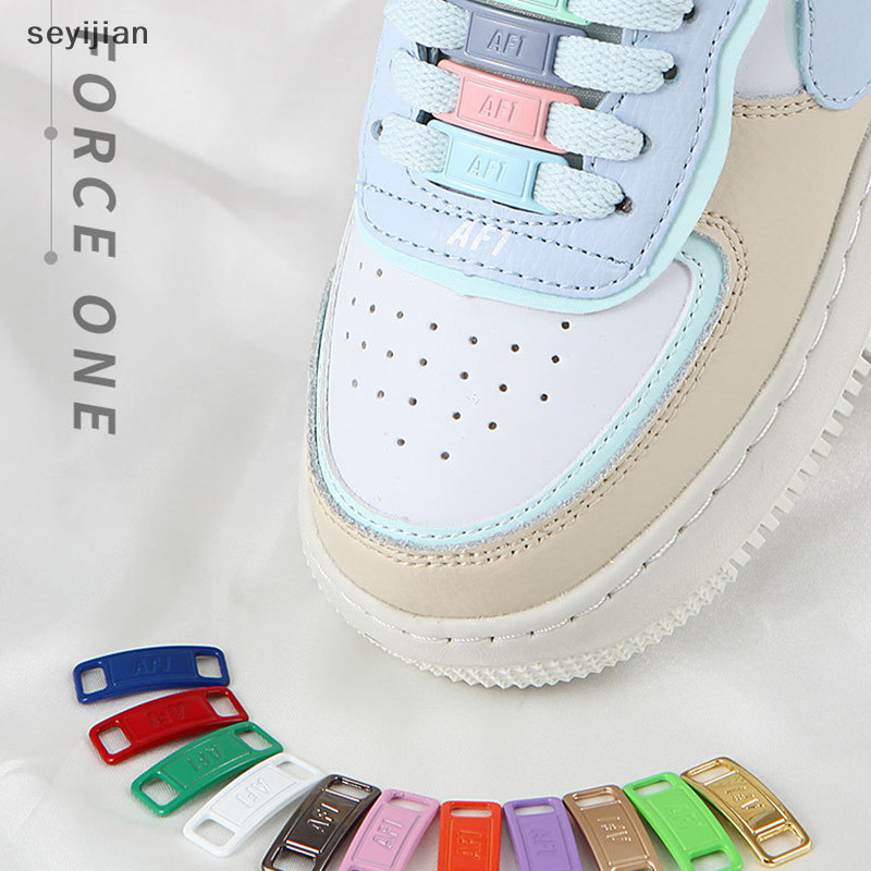 【Syj 】 2 ชิ ้ น AF1 Shoe Ch Fashion Laces Buckle Air Force one Shoes Accessories TH