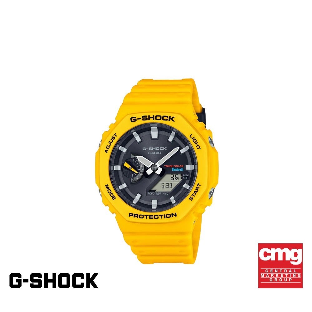 CASIO นาฬิกาข้อมือผู้ชาย G-SHOCK YOUTH รุ่น GA-B2100C-9ADR วัสดุเรซิ่น สีเหลือง