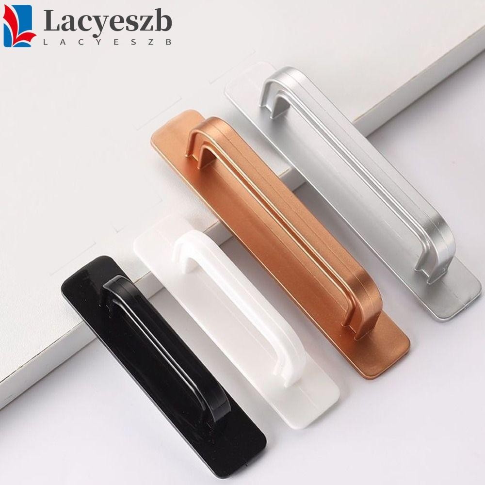 Lacyeszb มือจับประตู , ลูกบิดประตูแบบมีกาวในตัวดึง , โมเดิร ์ น Push-pull ไม ่ มีการเจาะพื ้ นผิวติดตั ้ งตู ้ จับลิ ้ นชัก