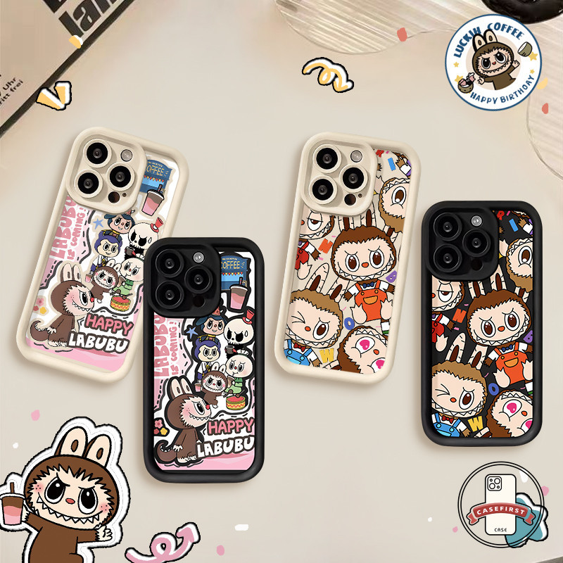 แฟชั่นป๊อปมาร์ทเคสเลาบูน่ารักสำหรับ OPPO A58 A15 A38 A17 A57 A9 A53 A33 A5 A18 A16 A17K A77 A3s A12 A35 A5s A7 A54 A78
