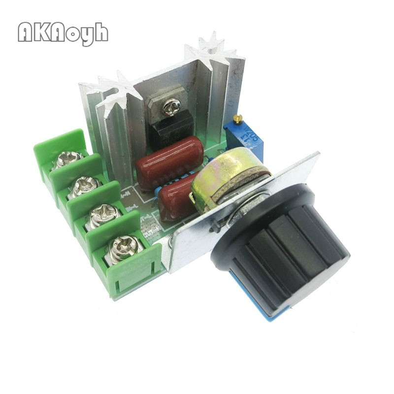 โมดูลควบคุมความเร็วมอเตอร์แรงดันไฟฟ้า Ac 220V 2000W SCR