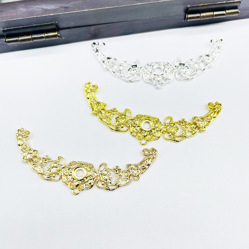 Diy โลหะผสมดวงจันทร ์ ดอกไม ้ รูปร ่ างจี ้ เครื ่ องประดับโบราณวัสดุอุปกรณ ์ เสริม 60 * 13 มม