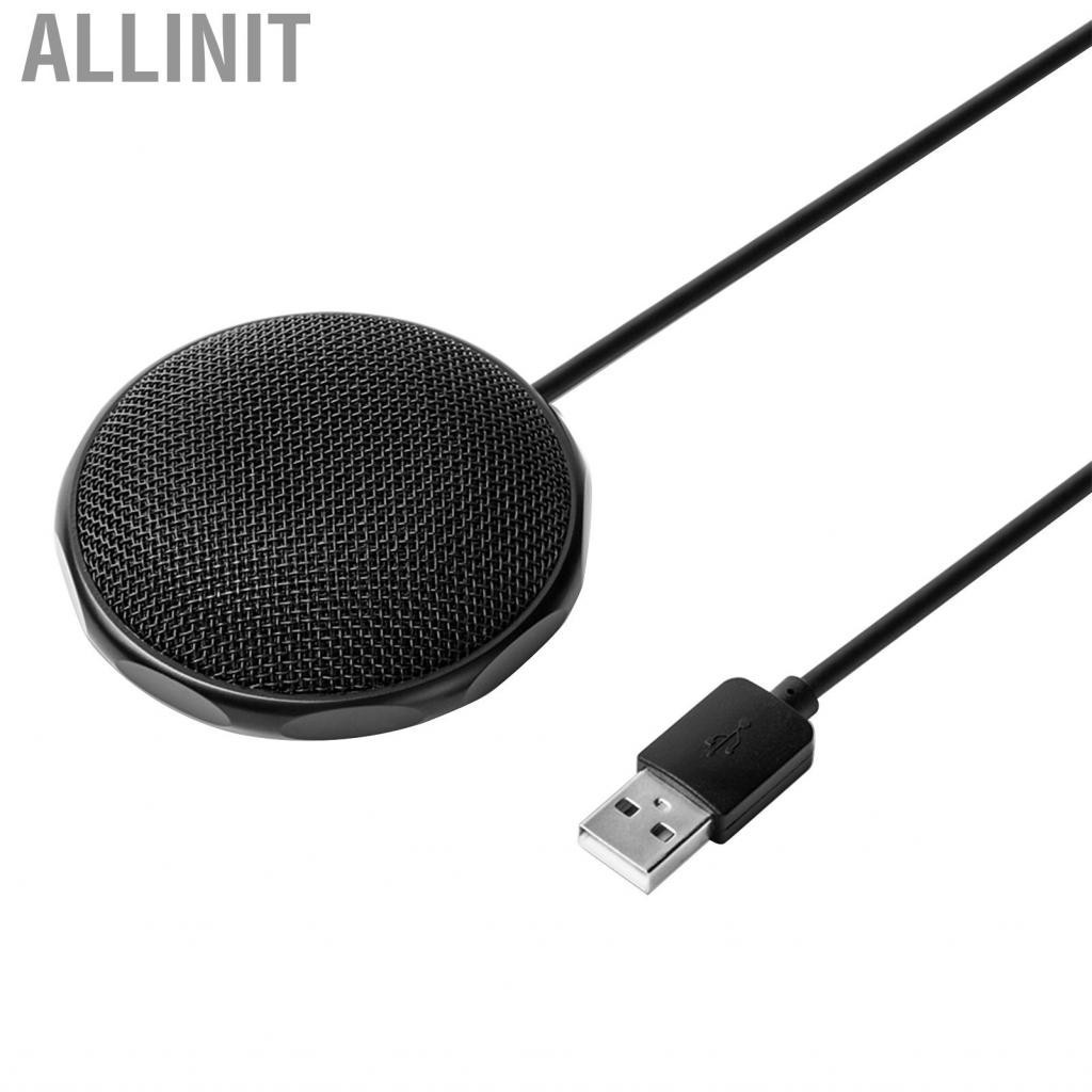 Allinit Mini USB Condenser Microphone Stand Desktop Recording Mic For PC Laptop