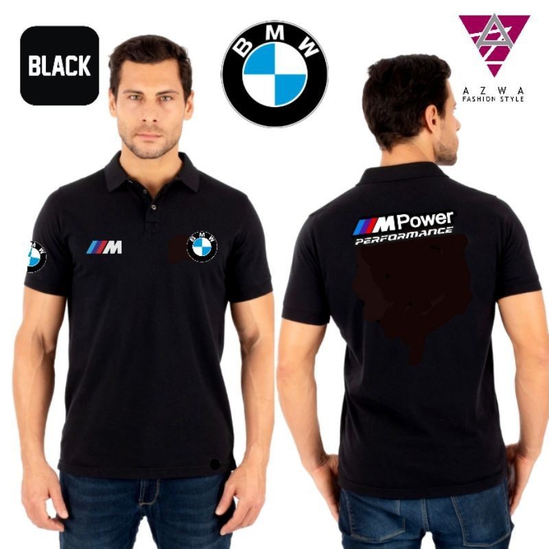POLO BMPOWER MOTORSPORT POLO T.SHIRT / LOGO PRINT PREMIUM SCREEN PRINTING / เสื้อผ้าผู้หญิงผู้ชายสํา