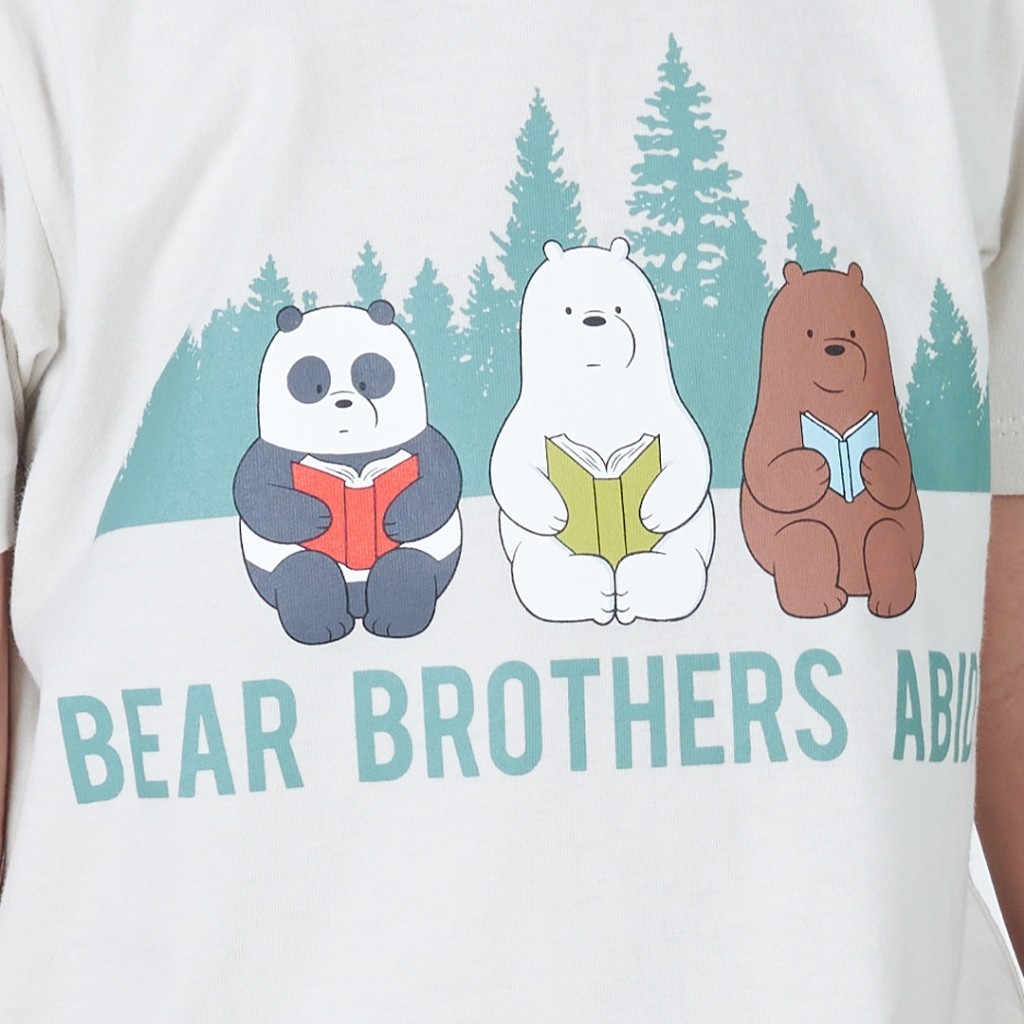เสื้อยืดผ้าฝ้ายพิมพ์ลายChildren T-SHIRTS WE BARE BEARS เสื้อยืดคอกลม แขนสั้น DBBBT5041-LG1 cute