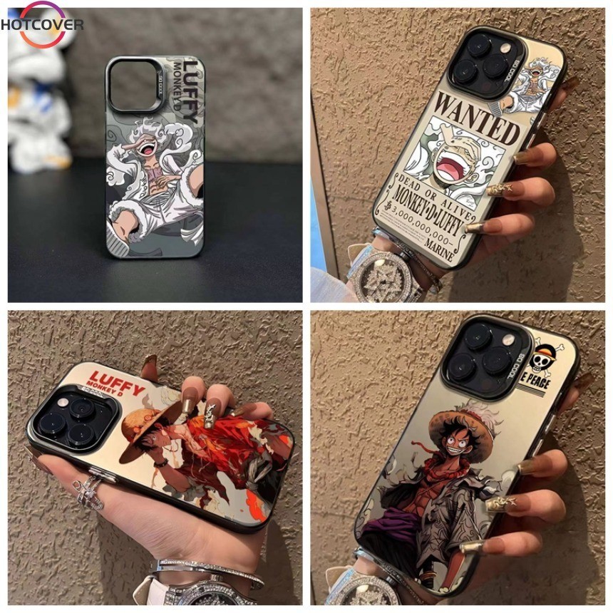 สําหรับvivo V30 V29 V27 Pro V29E V27E V25 V25E V23 V23E V20 S1 Pro X100 Y91 Y95 Y91C Y93 Y1Sเคสโทรศัพท์One Pieceสีเงินสองชั้นกันกระแทกนุ่มกันกระแทก