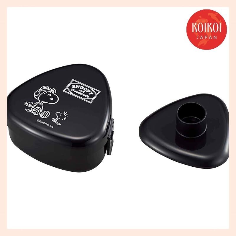OSK (Osu K) Bento Box Snoopy Black Bomb Onigiri Case 290ml Made in Japan with Mold Microwave Safe St