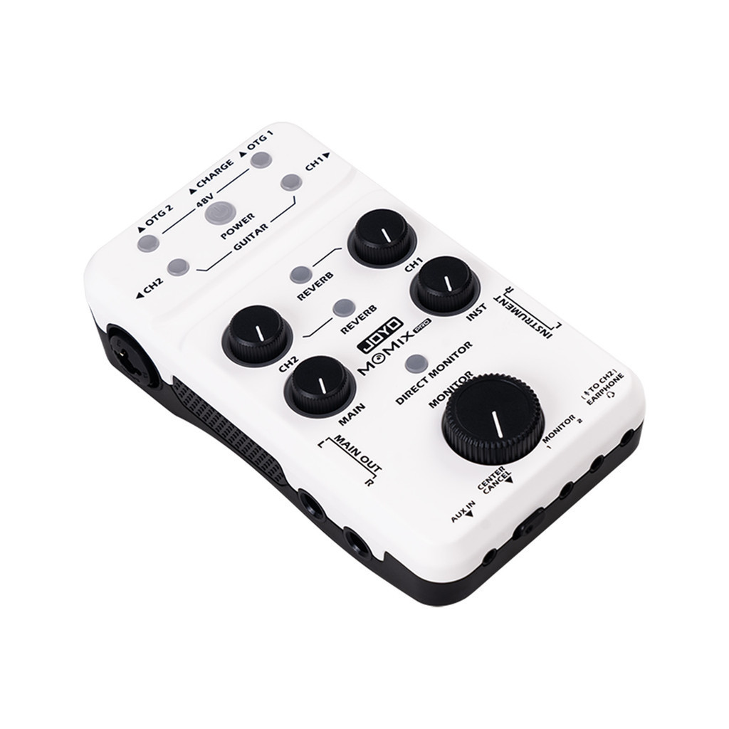 Original JOYO MOMIX PRO Audio Mixer โทรศัพท์ Type-C ขับเคลื่อนอินเทอร์เฟซเสียง USB สเตอริโอ XLR 48V Phantom Power Mixer สําหรับสตรีมมิ่งการบันทึก Podcasting ไมโครโฟน / คีย์บอร์ด