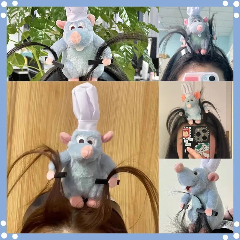 Ratatouille ที ่ คาดผมน ่ ารักตุ ๊ กตาเมาส ์ ล ้ างหน ้ าเครื ่ องประดับผมน ่ ารัก Headwear