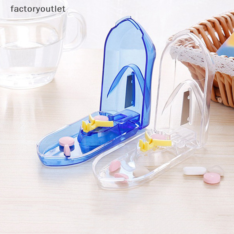 Flth ยากล่องตัดยาแบบพกพากล่องเก็บยาแท็บเล็ตเครื่องตัด Splitter Divider เครื่องบด Splitter ยาผู้ถือยากรณี Vary