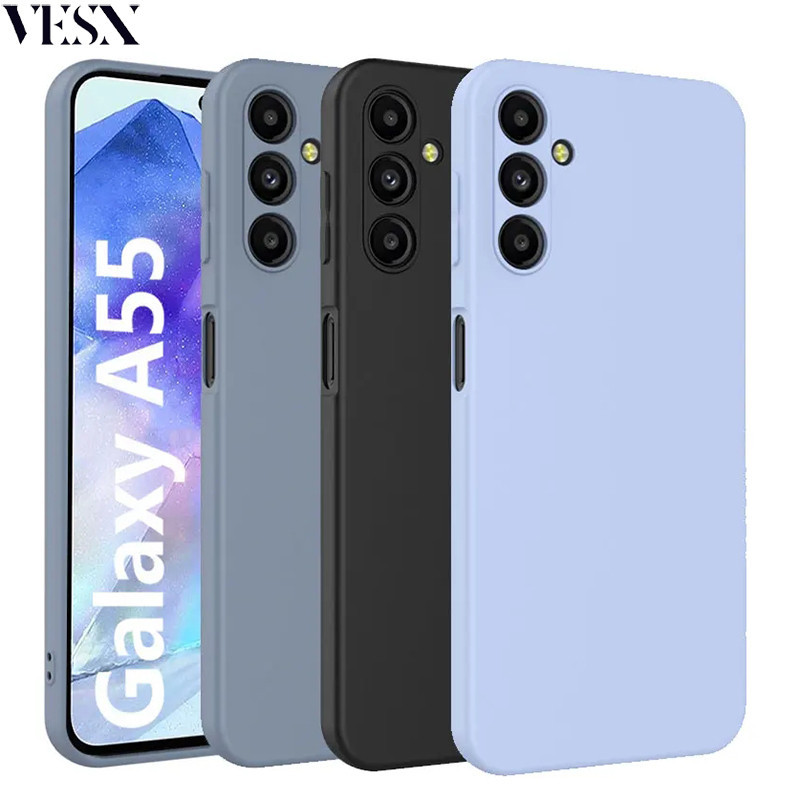 กรณีซิลิโคนเหลวอ่อนนุ่มสแควร์สำหรับ Samsung ss Galaxy A56 A55 A54 A53 A36 A35 A34 A33 A26 A25 A24 A23 A17 A16 A15 A14 A13 A07 A06 4G 5G 2025