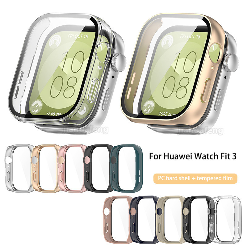 Huawei Watch Fit3 Hard PC เกราะป ้ องกันฟิล ์ มนิรภัยสําหรับ Huawei Watch Fit 3 – โปรปัง