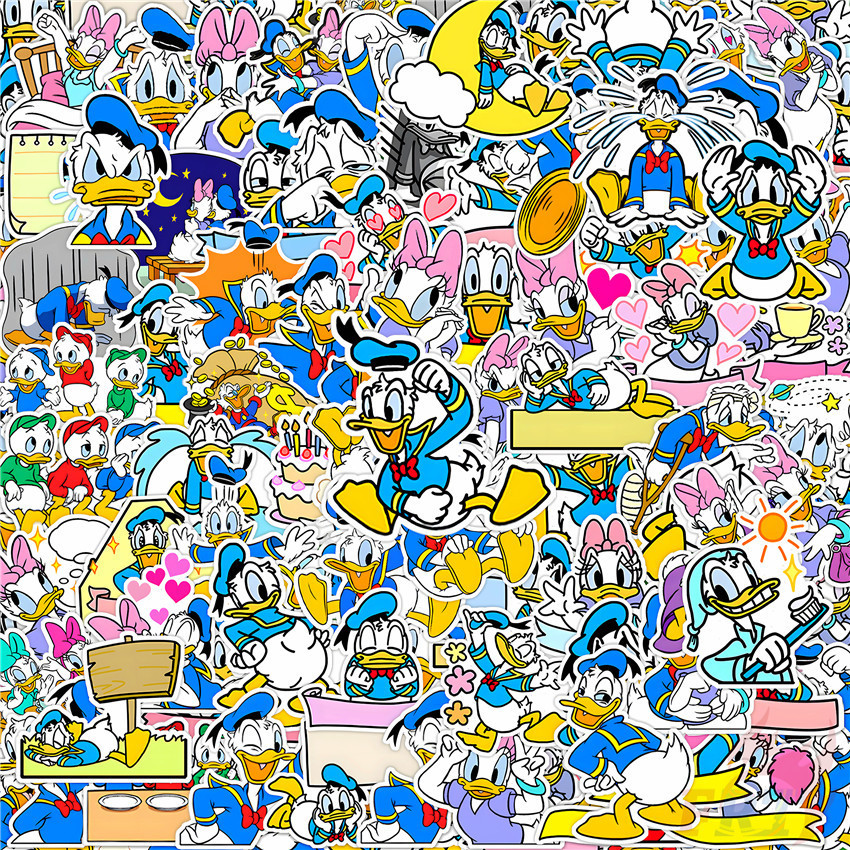 90ชิ้น/เซ็ต ★★★ สติ๊กเกอร์คู่มือไดอารี่ขนาดเล็ก D.onald Duck Q-1 ★★★ Diy แฟชั่นสมุดภาพอัลบั้มตกแต่งสติ๊กเกอร์สติ๊กเกอร์ (ขนาด:2~3ซม.)