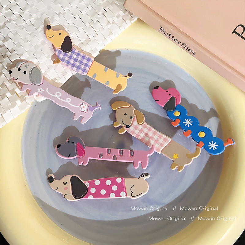 ใหม่สีลูกสุนัขกิ๊บตลกการ์ตูนสัตว์ด้านข้างเป็ดจะงอยปากคลิปร้อนขายแฟชั่นอุปกรณ์ผม