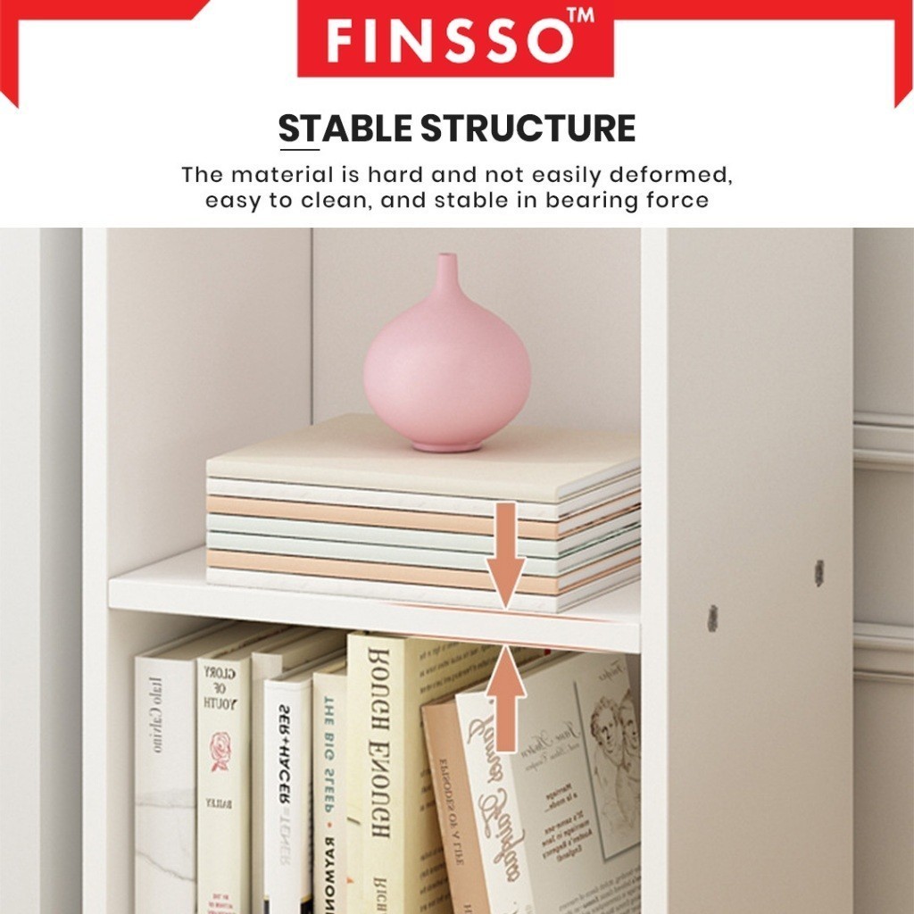 พร้อมส่ง!! FINSSO ชั้นวางของ ชั้นวางหนังสือ ชั้นอเนกประสงค์ / Omar Bookshelf / Storage Organizer Cabinet - รูปที่ 4