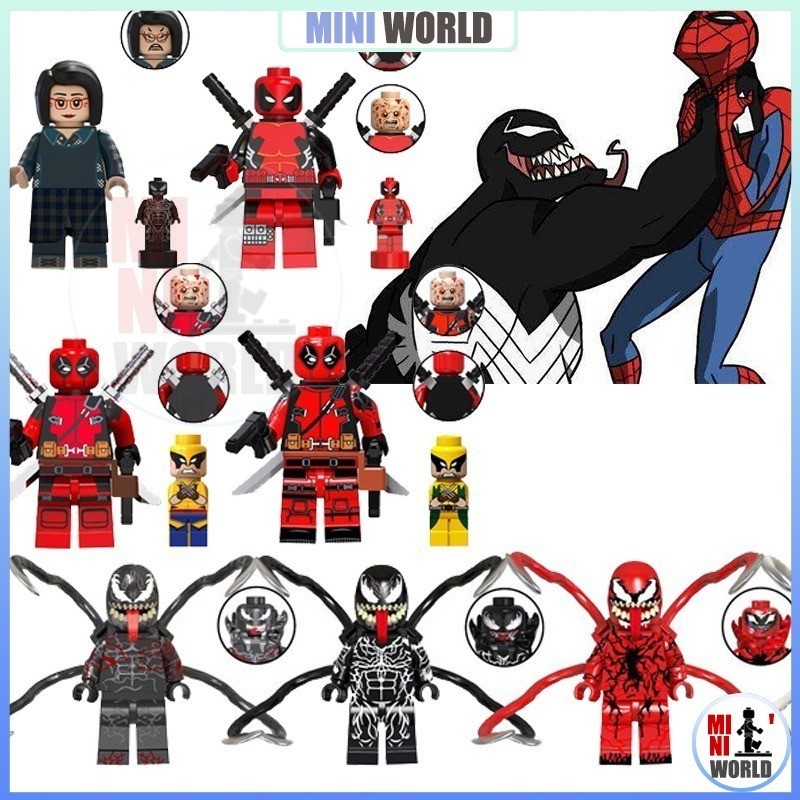 (Marvel Series Mini Figures Venom/Carnage/Serum/Riot/Deadpool Building Blocksประกอบเครื ่ องประดับของเล ่ นเพื ่ อการศึกษาเด ็ กผู ้ ใหญ ่ ของขวัญ