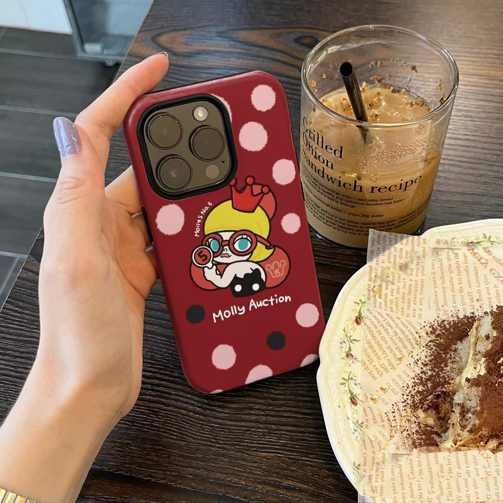 น่ารัก POP MART เคสโทรศัพท์สําหรับ iPhone15ProMAX 15Plus 15 14 14Pro 14ProMax 13 12 XSMAX 7PLUS 2 คู่ tpu และพีซีเคสน่ารัก