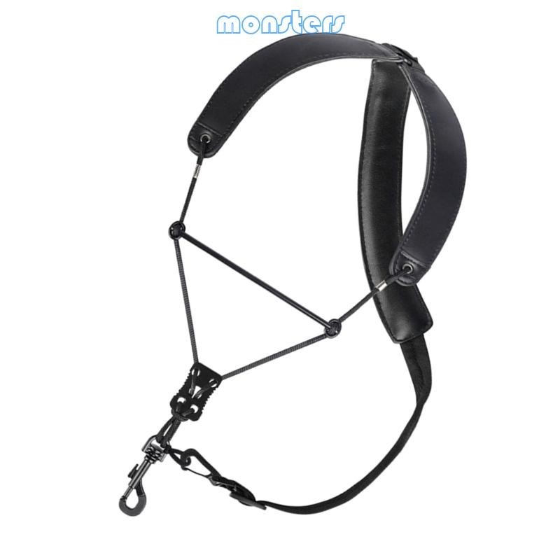 Mon Saxophone สายคล ้ องไหล ่ สายรัดหน ้ าอก Beginners Double Shoulder Saxophone Strap