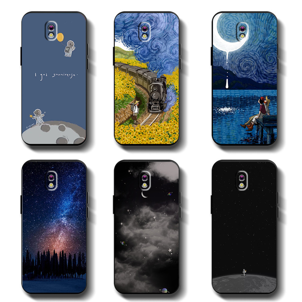 เคสนุ่มสีดําสําหรับ Samsung Galaxy J5 2017 J5pro J530 / J7 2017 J7pro J730 Anticrack ปลอกคุณภาพสูง TPU ป้องกันยางซิลิโคนเคสโทรศัพท์