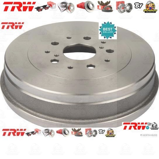 TRW จาน ดรัมเบรค 1 ใบ จานดรัมเบรคหลัง ดรัมเบรคหลัง เหล็กเกรด GG20 DB 7041  Toyota Revo 2WD, ตัวเตี้ย ปี 2015-ปัจจุบัน