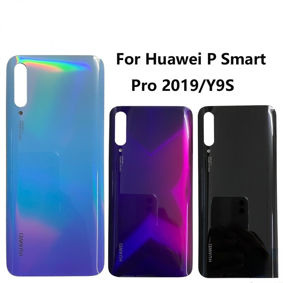 สําหรับ Huawei Y9S กลับแบตเตอรี ่ ฝาครอบกระจกประตูด ้ านหลังที ่ อยู ่ อาศัยแก ้ ว Huawei P Smart Pro 2019