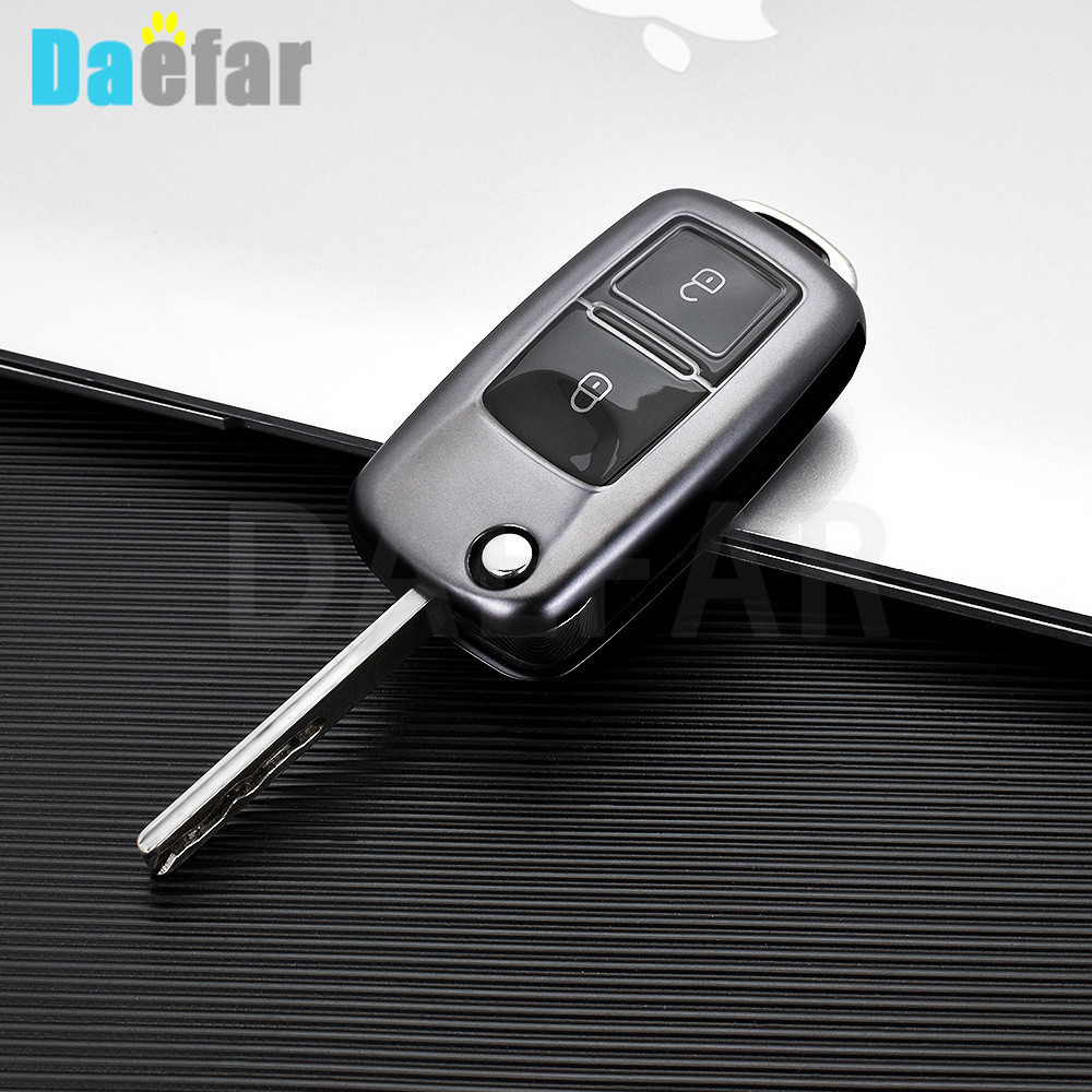 2 ปุ่ม TPU ฝาครอบกุญแจรถ Fob สําหรับ VW Volkswagen MK4 Bora Golf 4 5 6 Jetta Passat Polo Bora Touran